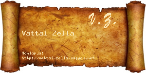 Vattai Zella névjegykártya